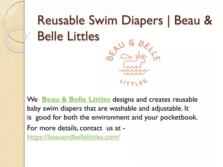 reusable swim diapers beau belle littles