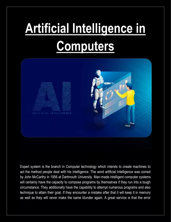 artificial intelligence in computers