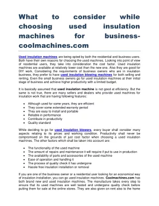 what choosing machines coolmachines com