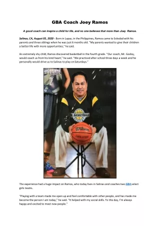 gba coach joey ramos a good coach can inspire
