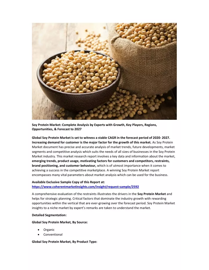 soy protein market complete analysis by experts