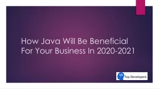 How java will be beneficial for your business in 2020-2021