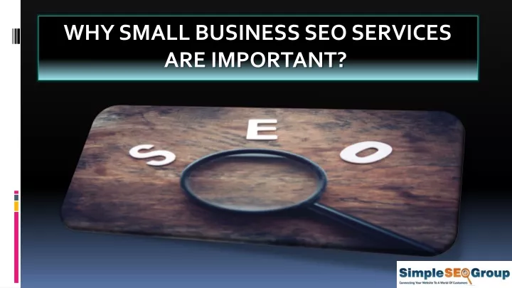 why small business seo services are important