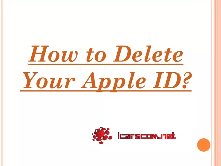 how to delete your apple id
