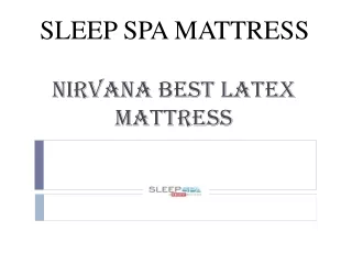 Nirvana Best Latex Mattress with Bamboo Cover