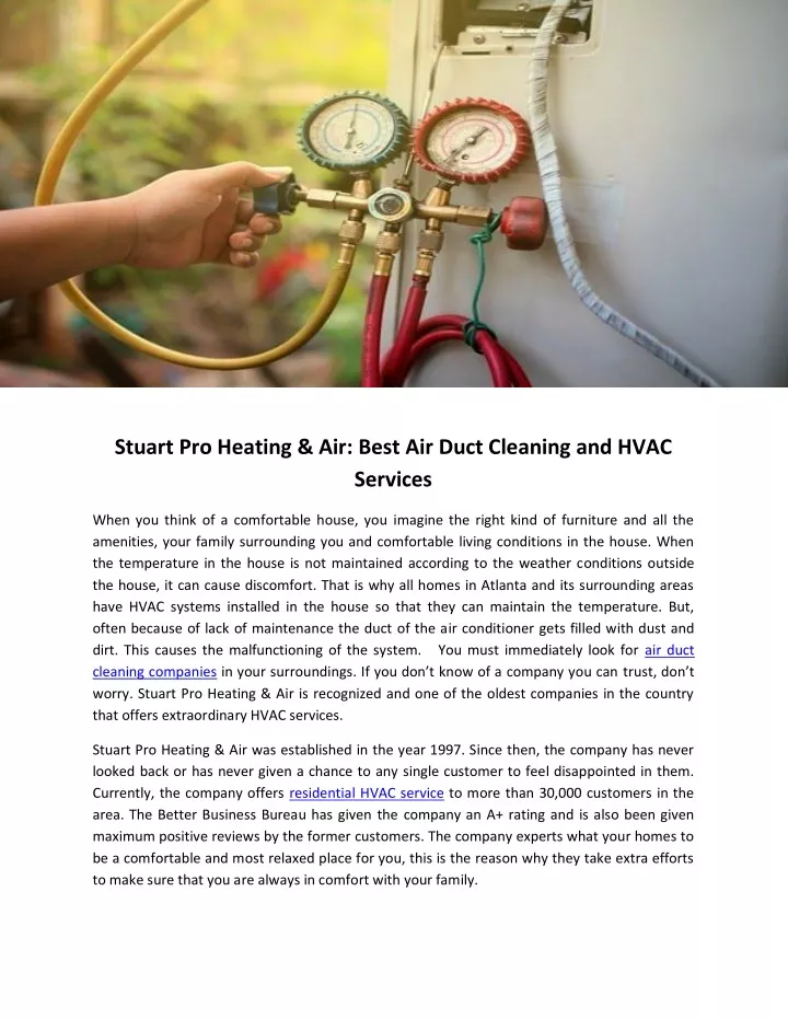 stuart pro heating air best air duct cleaning