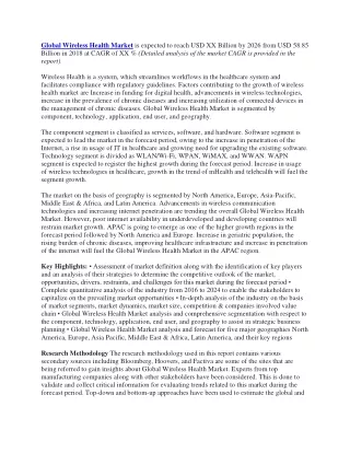 global wireless health market is expected