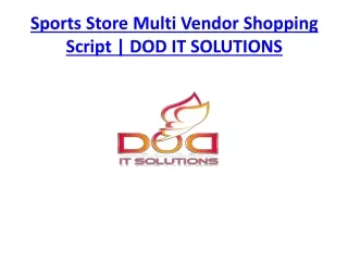 sports store multi vendor shopping script dod it solutions
