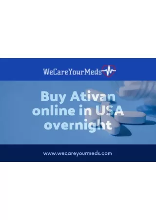 Buy Ativan online without prescription