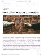 Can Social Distancing Stop’s Coronavirus?