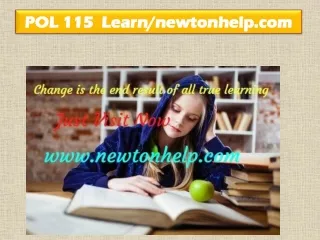 POL 115  Learn/newtonhelp.com