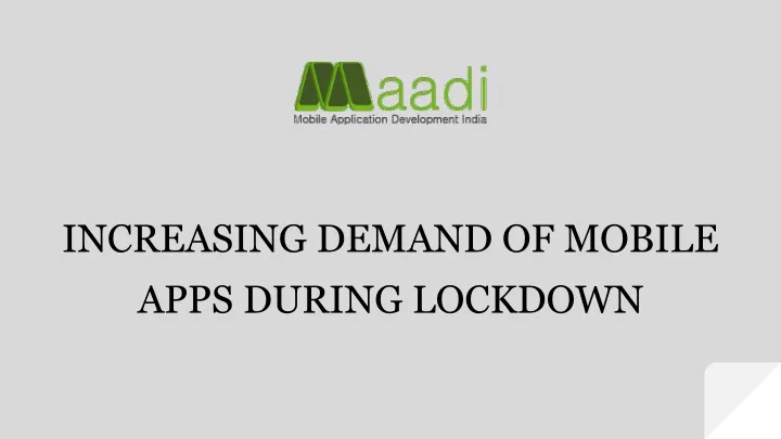 increasing demand of mobile apps during lockdown