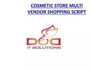 Cosmetic Store Multi Vendor Shopping Script - DOD