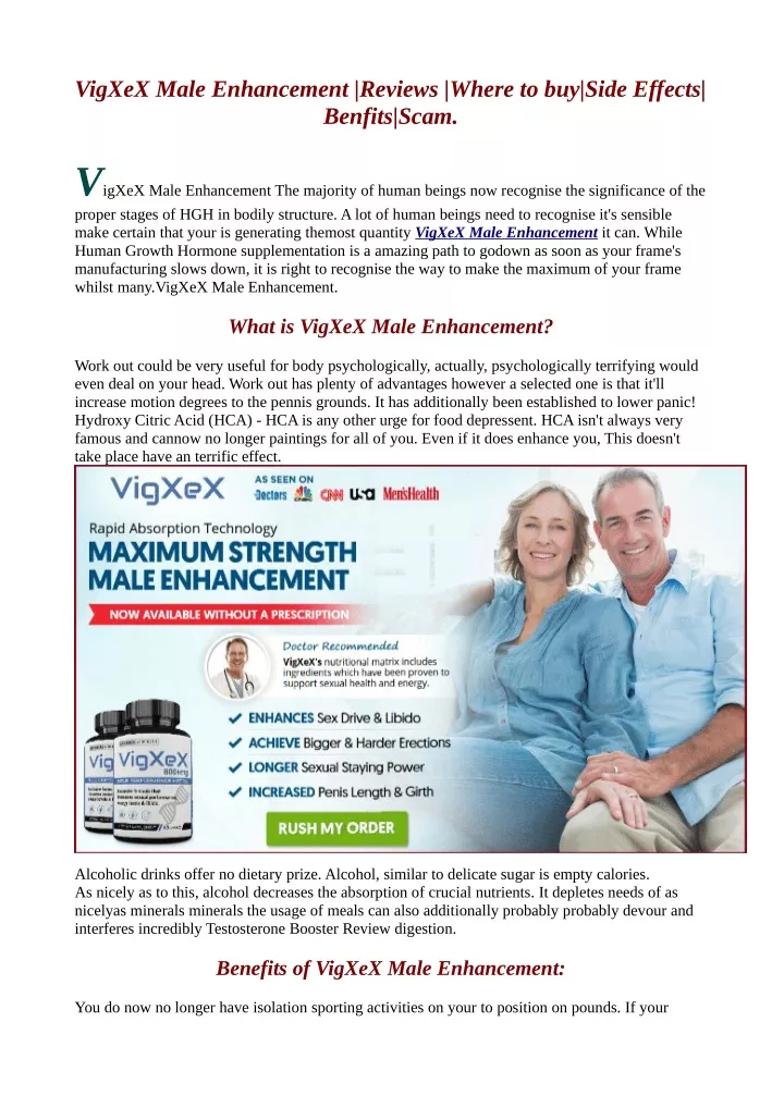 vigxex male enhancement reviews where to buy side
