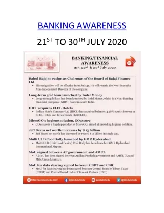 banking awareness