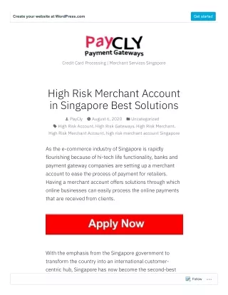 High Risk Merchant Account in Singapore