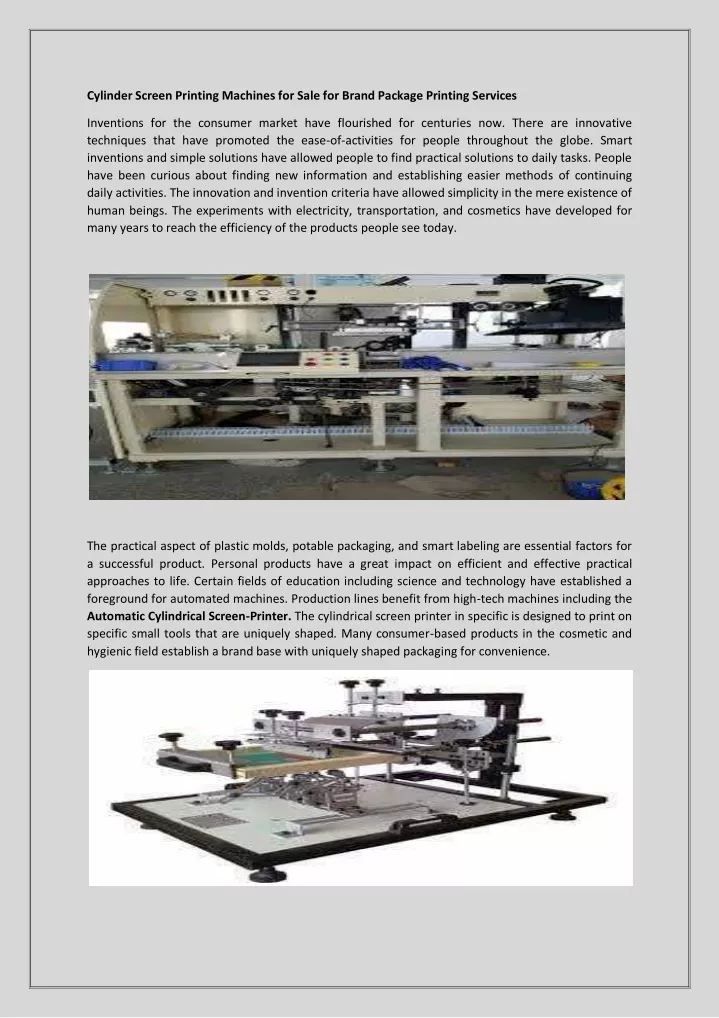 cylinder screen printing machines for sale