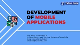 development of mobile applications