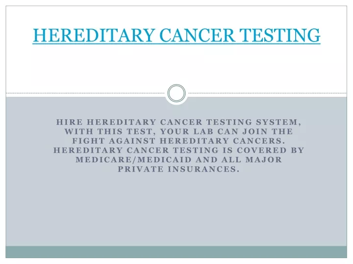hereditary cancer testing