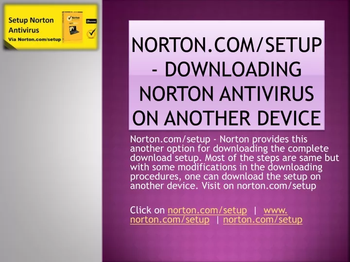 norton com setup downloading norton antivirus on another device