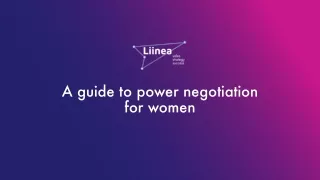 A guide to power negotiation for women