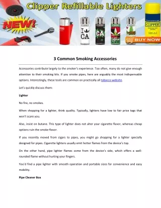 3 common smoking accessories
