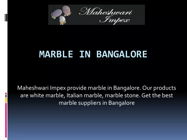 marble in bangalore