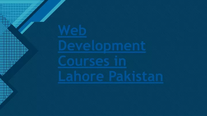 web development courses in lahore pakistan