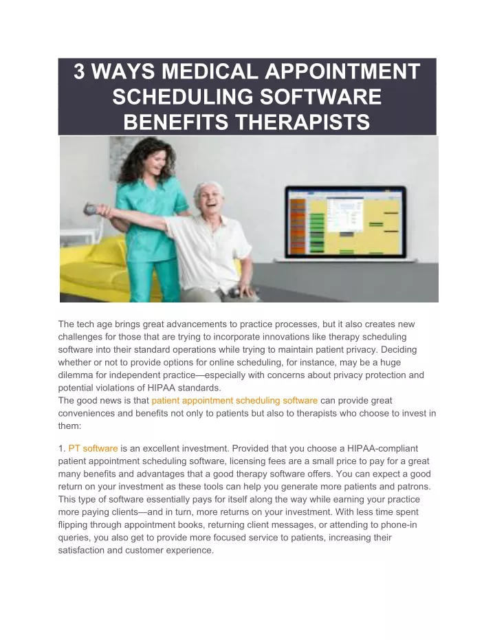3 ways medical appointment scheduling software