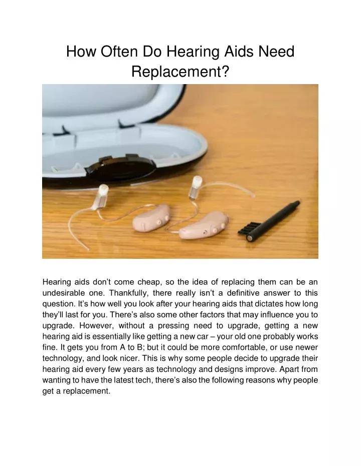 how often do hearing aids need replacement