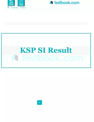 KSP SI Result