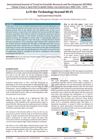 international journal of trend in scientific