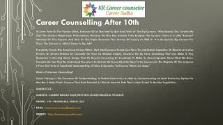 Career Counselling After 10th