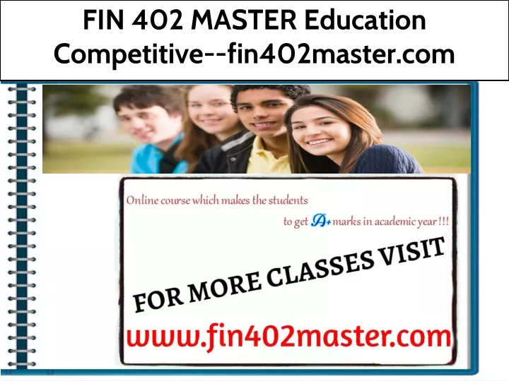 fin 402 master education competitive fin402master