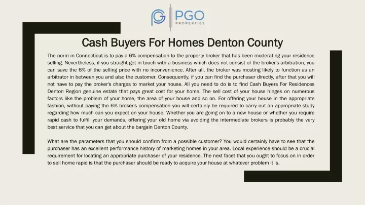 cash buyers for homes denton county