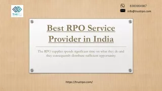 Best RPO Service Provider in India