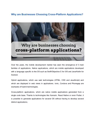 why are businesses choosing cross platform