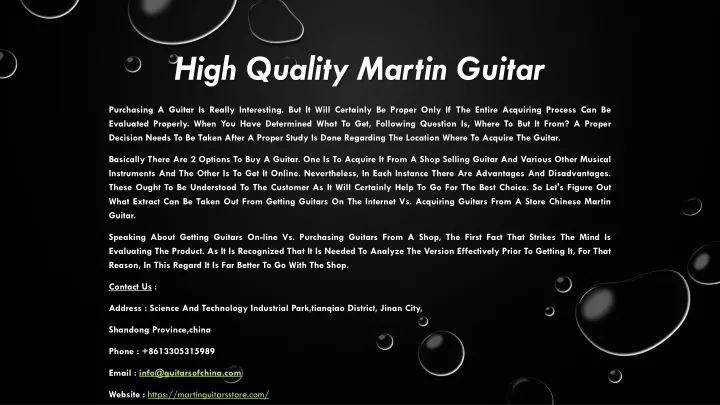 high quality martin guitar