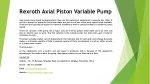Rexroth Axial Piston Variable Pump - slide 1