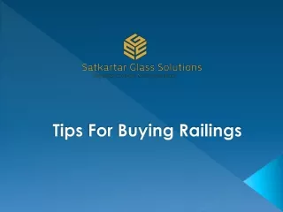 tips for buying railings