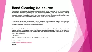 bond cleaning melbourne