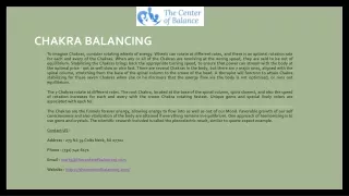 chakra balancing