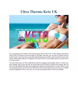 Ultra Thermo Keto UK