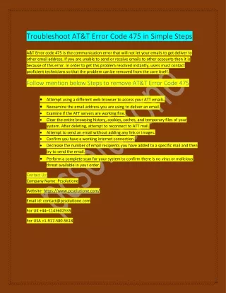 troubleshoot at t error code 475 in simple steps