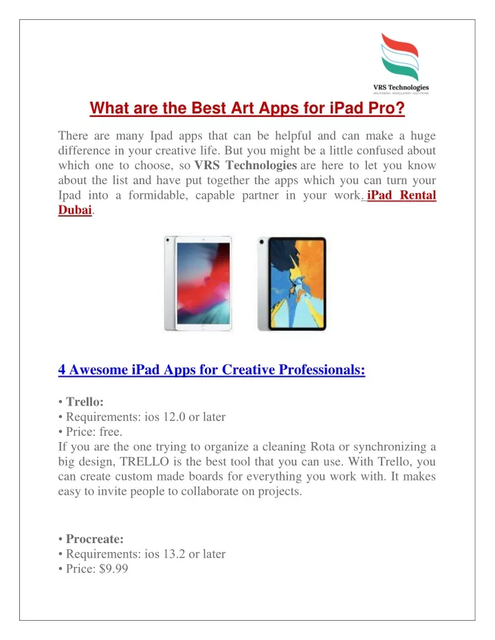 what are the best art apps for ipad pro