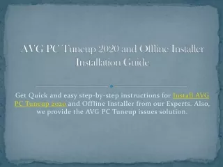avg pc tuneup 2020 and offline installer installation guide