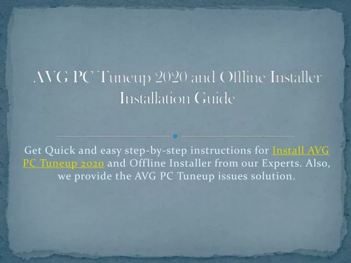avg pc tuneup 2020 and offline installer installation guide