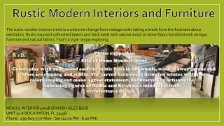 rustic modern interiors and furniture