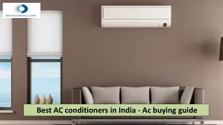 best AC conditioners in India - Ac buying guide