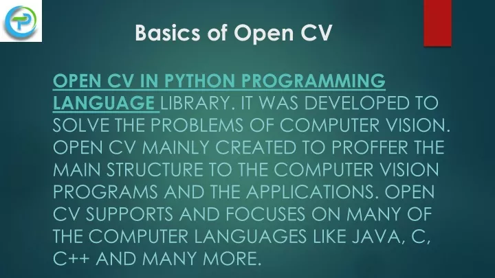 basics of open cv